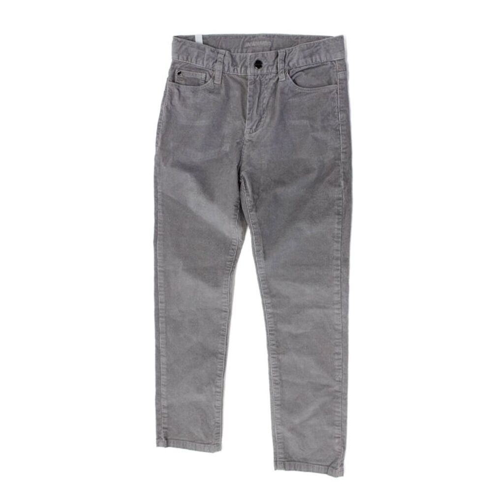 Jacadi Boys Zipper Fly Straight Leg Corduroy Jeans Gray Size 10
